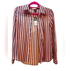 NWT Wild Fable Striped Button Blouse, Size XS